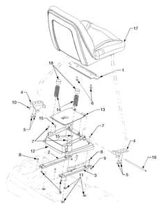 Part Location Diagram of 731-3240B MTD BASE-SEAT